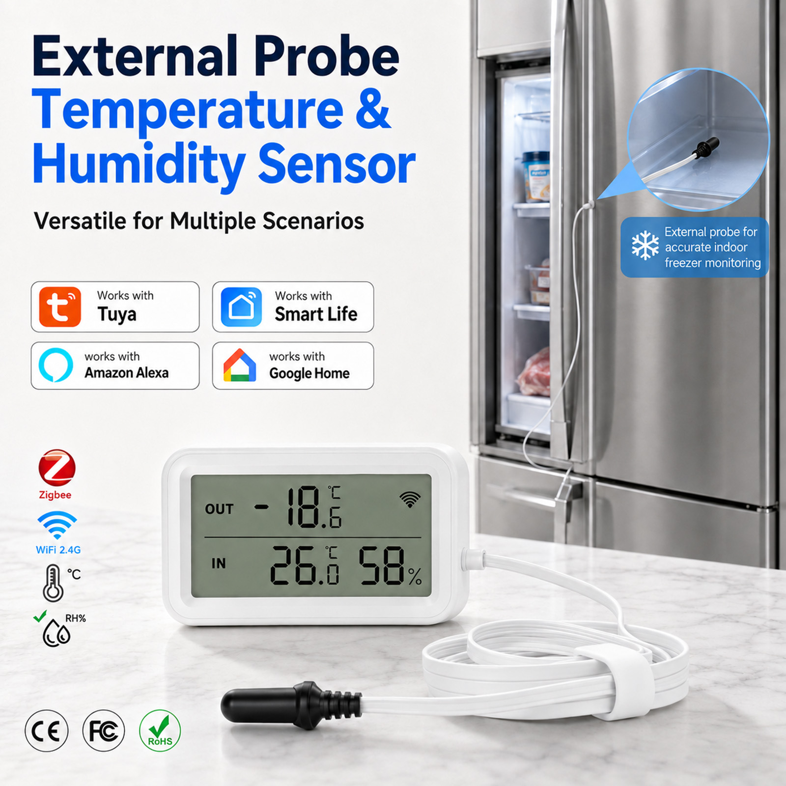 External Waterproof Probe Temp - Digital Hygrometer Probe ulasan dan harga