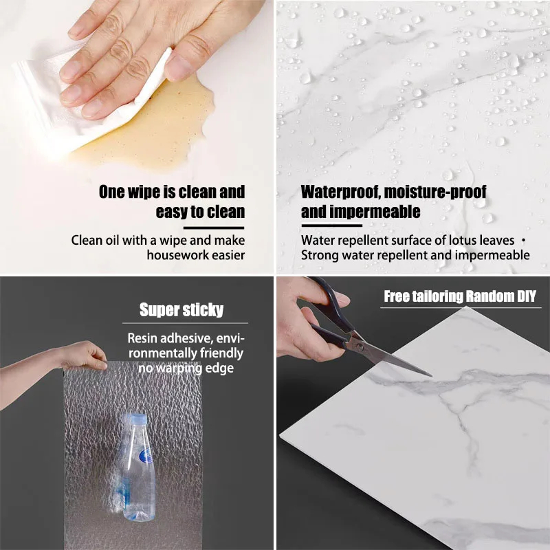 30cm*60cm Imitation Marble Til - Pvc Panel Background ulasan dan harga