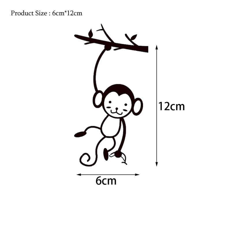 Black Cute Monkey Hanging Tree - Pvc Panel Background ulasan dan harga