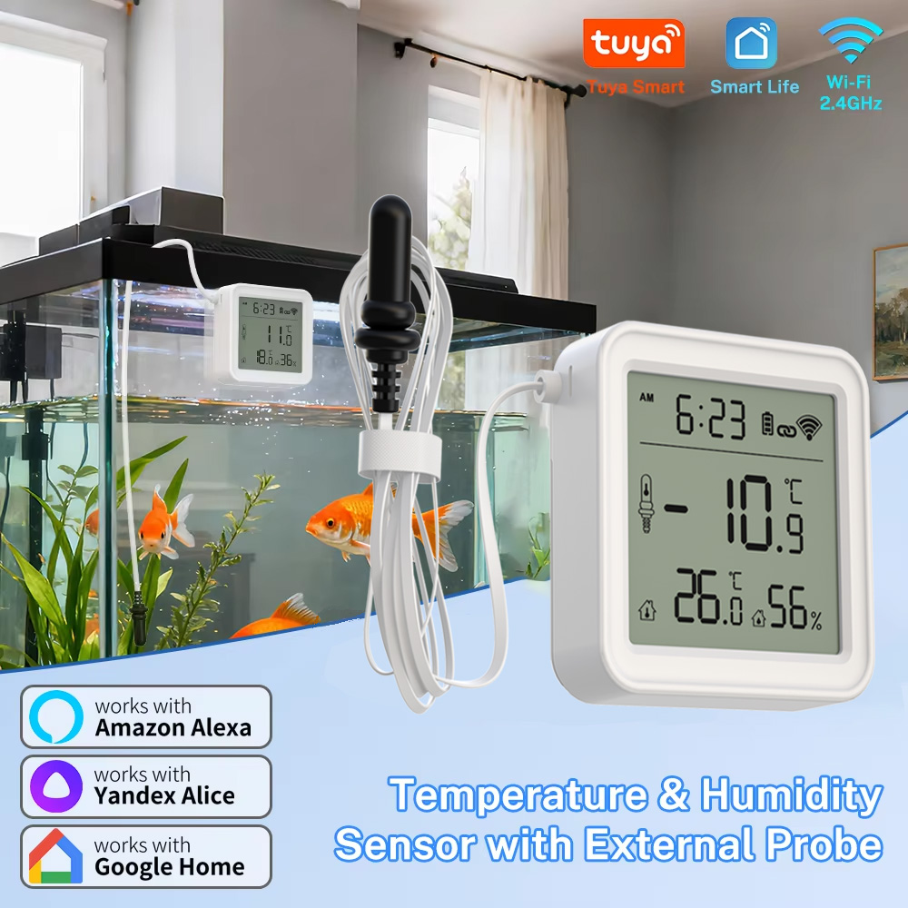 Tuya WiFi Temperature Humidity - Digital Hygrometer Probe ulasan dan harga